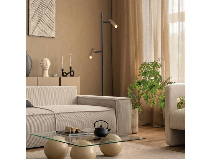 Stehlampe - bronze schwarz - Lumo - metall - designlampe - LED - 4608BR - Mexlite