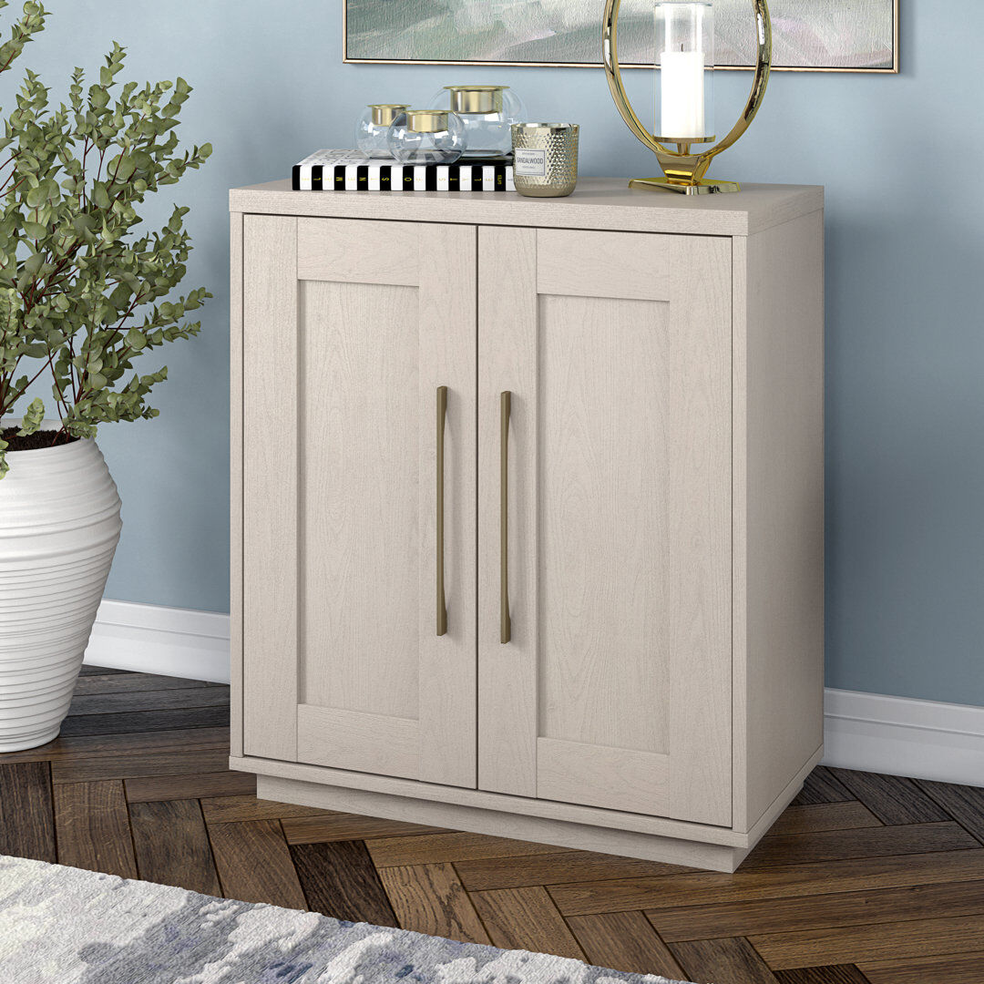 Hudson&Canal Tillman 2 -Door Accent Cabinet Alder White 81.3cm H X 76.2cm W X 35.6cm D