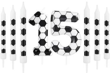 Inspired Living Soccer Birthday Candles Set 7 Pieces Football Cake Candles For Sports Theme Birthday Parties 15