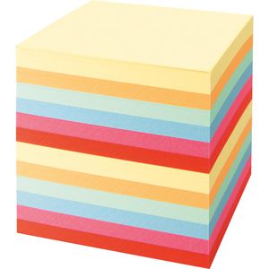 Folia Zettelklotz 8812, geleimt, 700 Blatt, bunt, 9 x 9 cm
