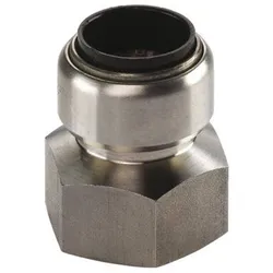 Edelstahl Steckfitting Tectite Übergangsverschraubung Innengewinde 22 mm - 1/2" DVGW