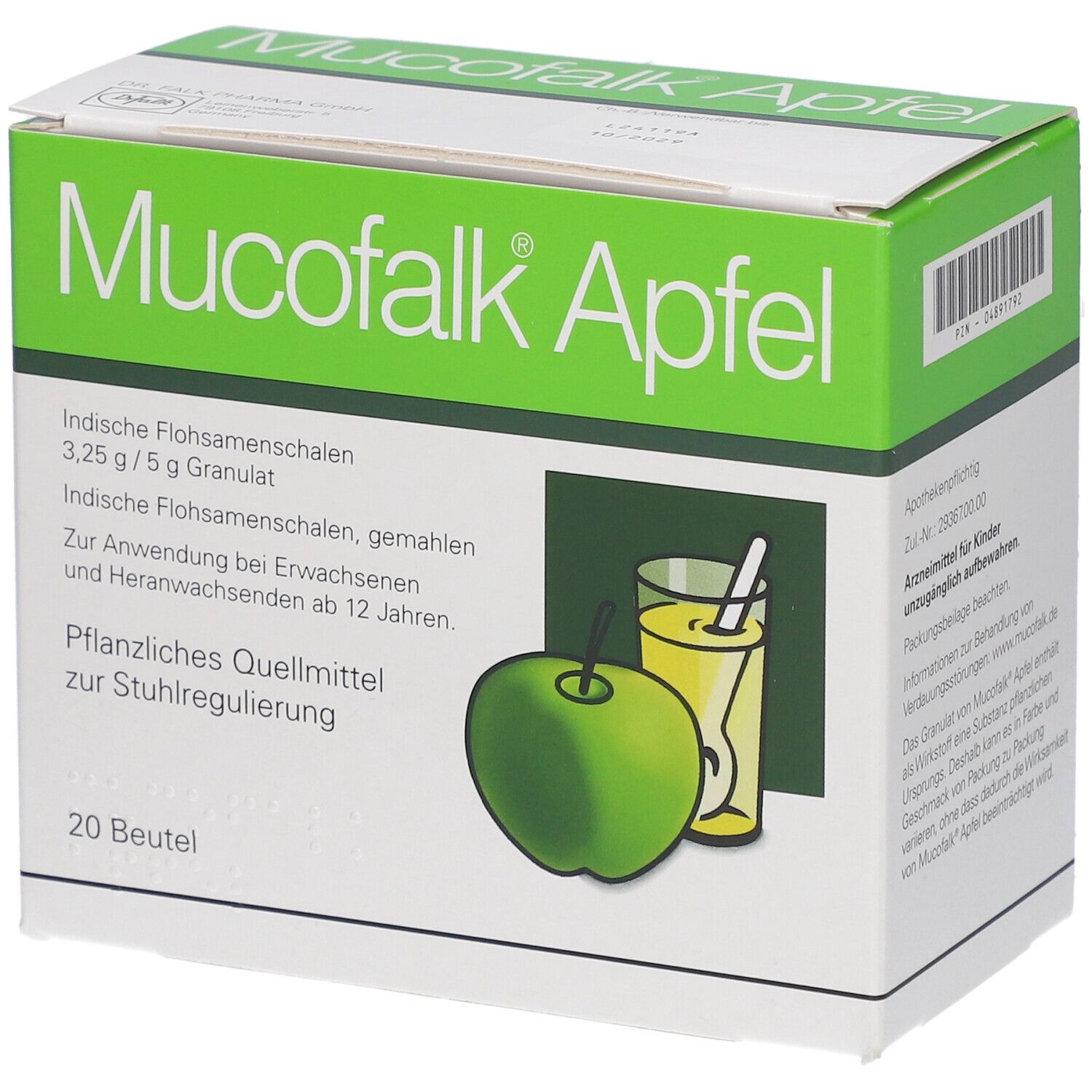 Mucofalk Apfel Gran.z.Herst.e.Susp.z.Einn.Beutel 20 St Granulat zur Herstellung einer Susp. zum Einnehmen