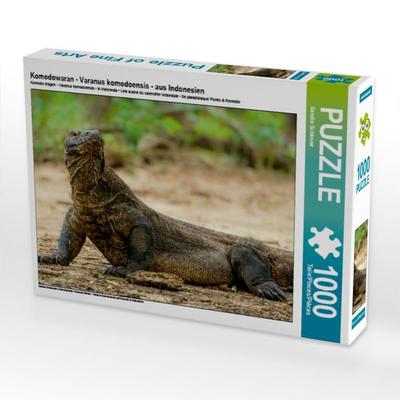 CALVENDO Puzzle Komodowaran - Varanus komodoensis - aus Indonesien | 1000 Teile Lege-Größe 64x48cm Foto-Puzzle für glückliche Stunden