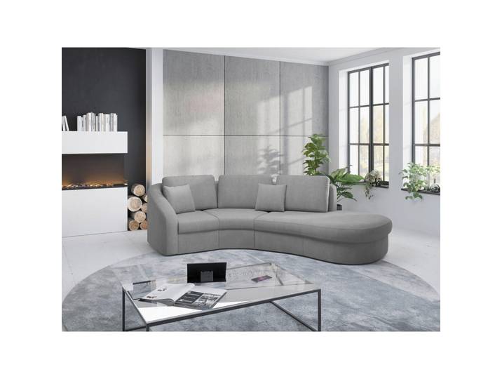 Ecksofa, Grau, 266x230 cm, Textil, 4-Sitzer & Organische Form, Modern, sit&more