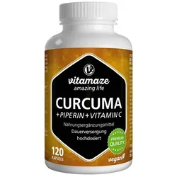 CURCUMA+PIPERIN+Vitamin C vegan Kapseln 105,6 g