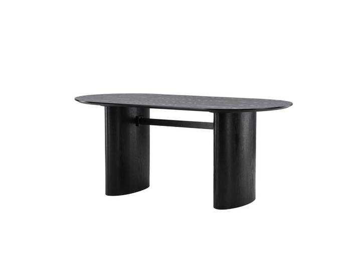 Furnlux Esstisch Isolde Schwarz 90x180x75 cm, 90x75x180 cm, Esszimmer, Esstische