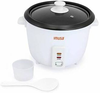 IMUSA 3cup Electric Ceramic Rice Cooker, White