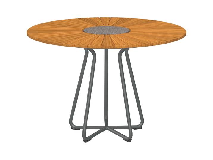 HOUE Gartentisch Circle braun Aluminium/Bambus/Granit B 110 T 110 cm - Gartentisch - Wetterfeste Gartenmöbel & Accessoires