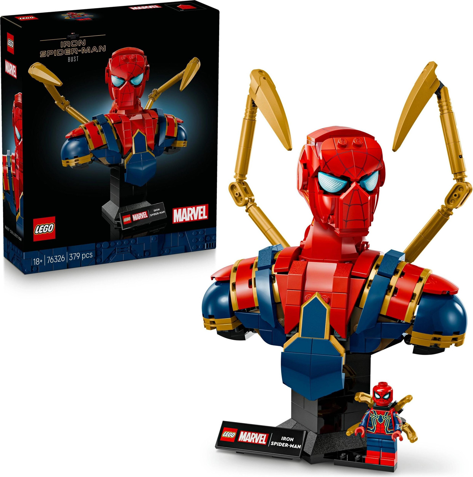 LEGO Marvel 76326 Iron Spider-Man Bust Bouwset voor Volwassenen