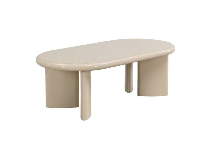 Table basse en MDF - Beige laqué - TABEMI