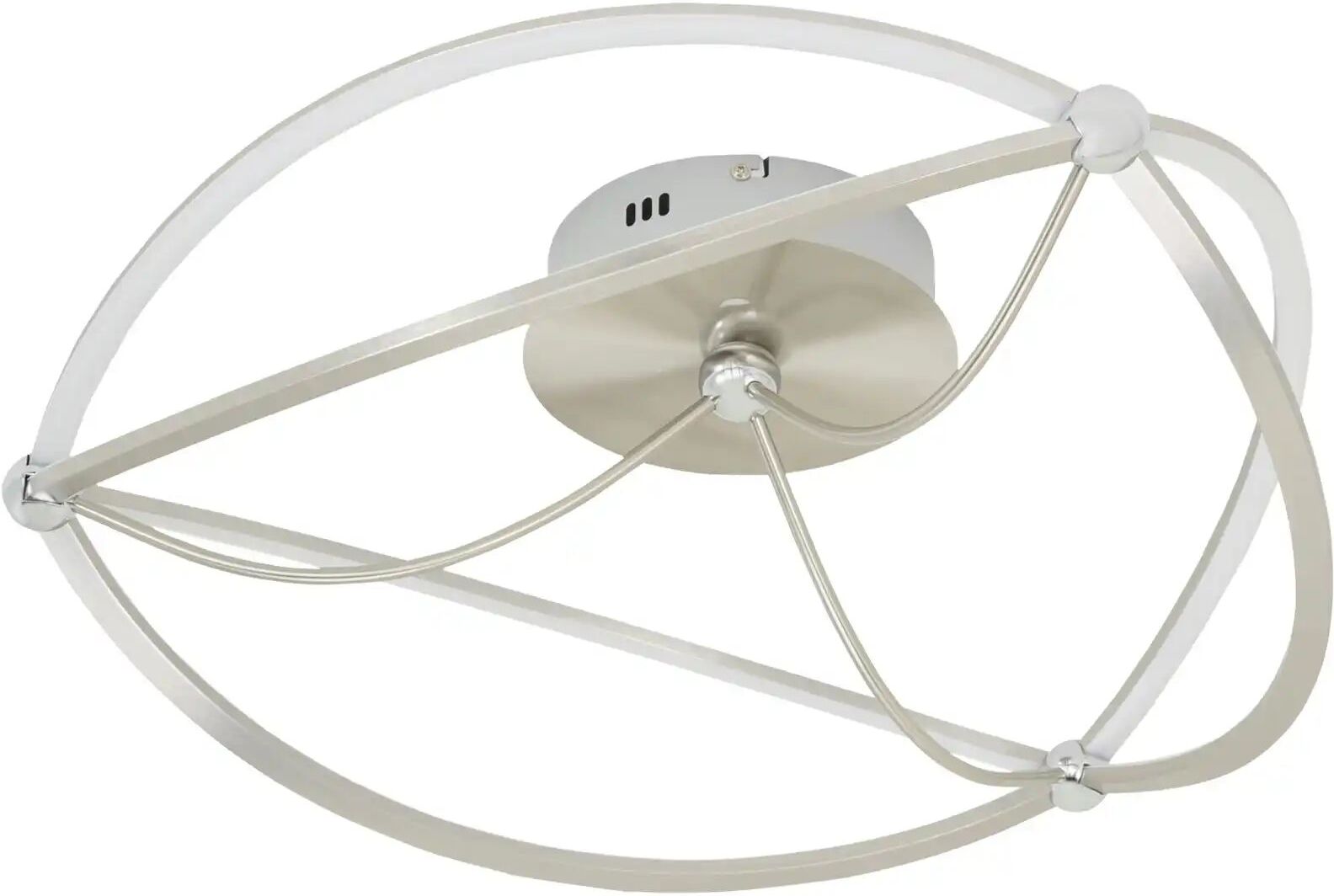 Trio LED-Deckenleuchte  Nickel-matt  geschwungen  Charivari ¦ silber ¦ Maße