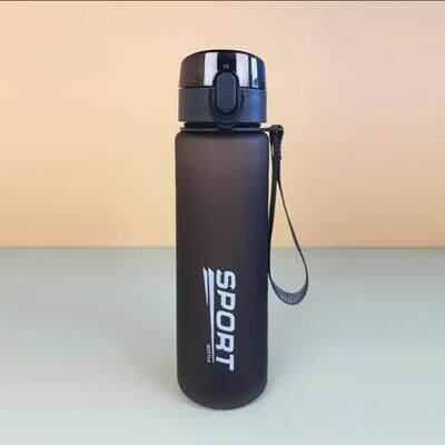 Uplift Essentials High Quality Leak Proof Sports Water Bottle black Sport 560ml
