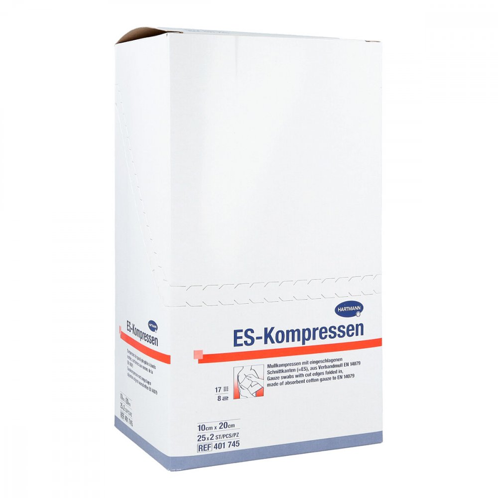 PAUL HARTMANN AG Es-kompressen steril 10x20 cm 8fach 01407092