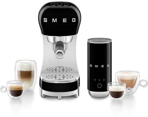 Espressomaschine Smeg Ecf00bleu + Milchaufschäumer Mff02bleu Schwarz - Ecf12bleu - - MaxiCoffee