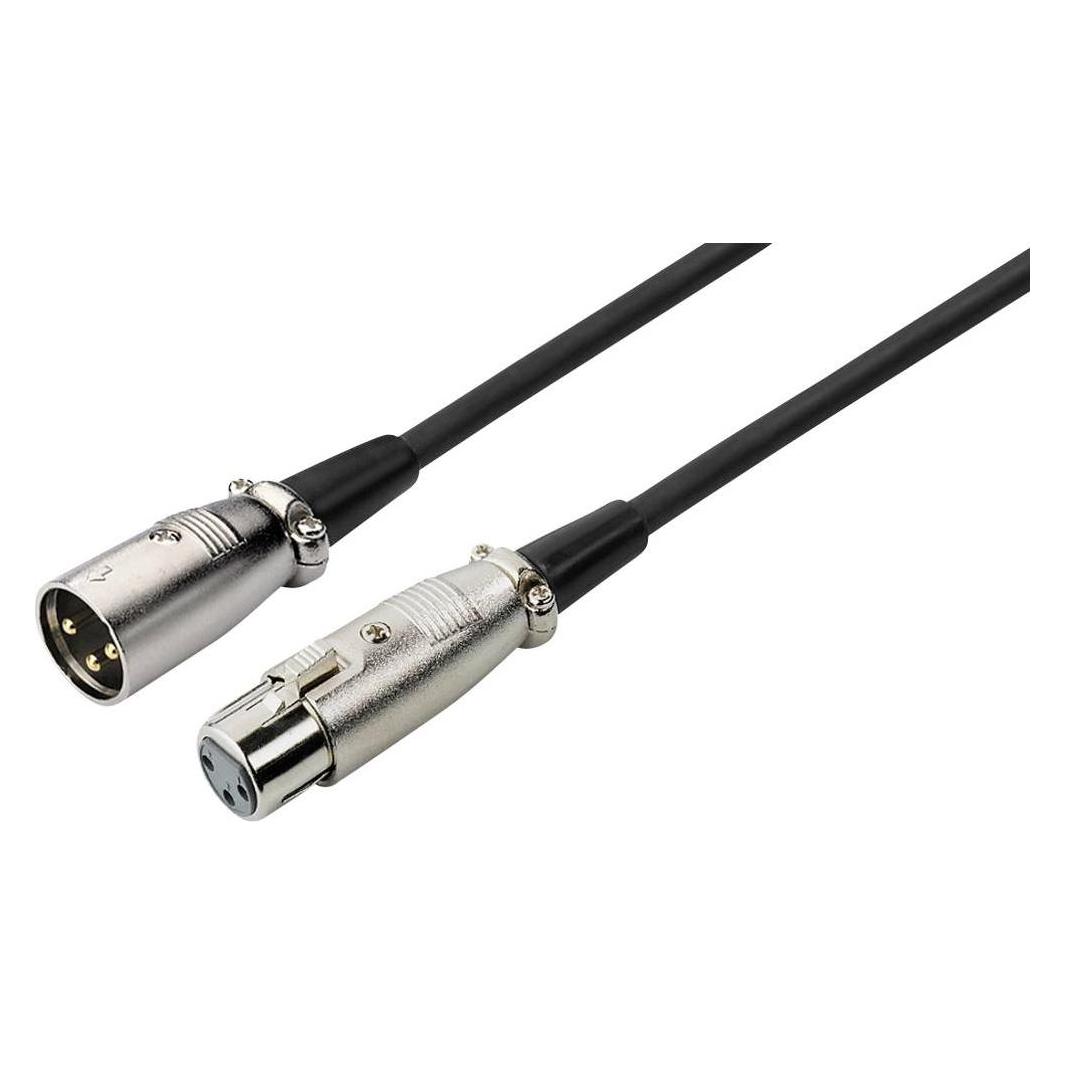 Monacor XLR-Verlängerungskabel (6 m, XLR Kabel) (MEC-20/SW)
