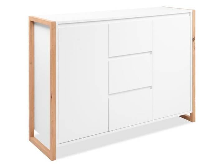 Buffet - DENVER - Chêne artisan / Blanc - 2 portes - 3 tiroirs - 120 x 40 x 88 cm