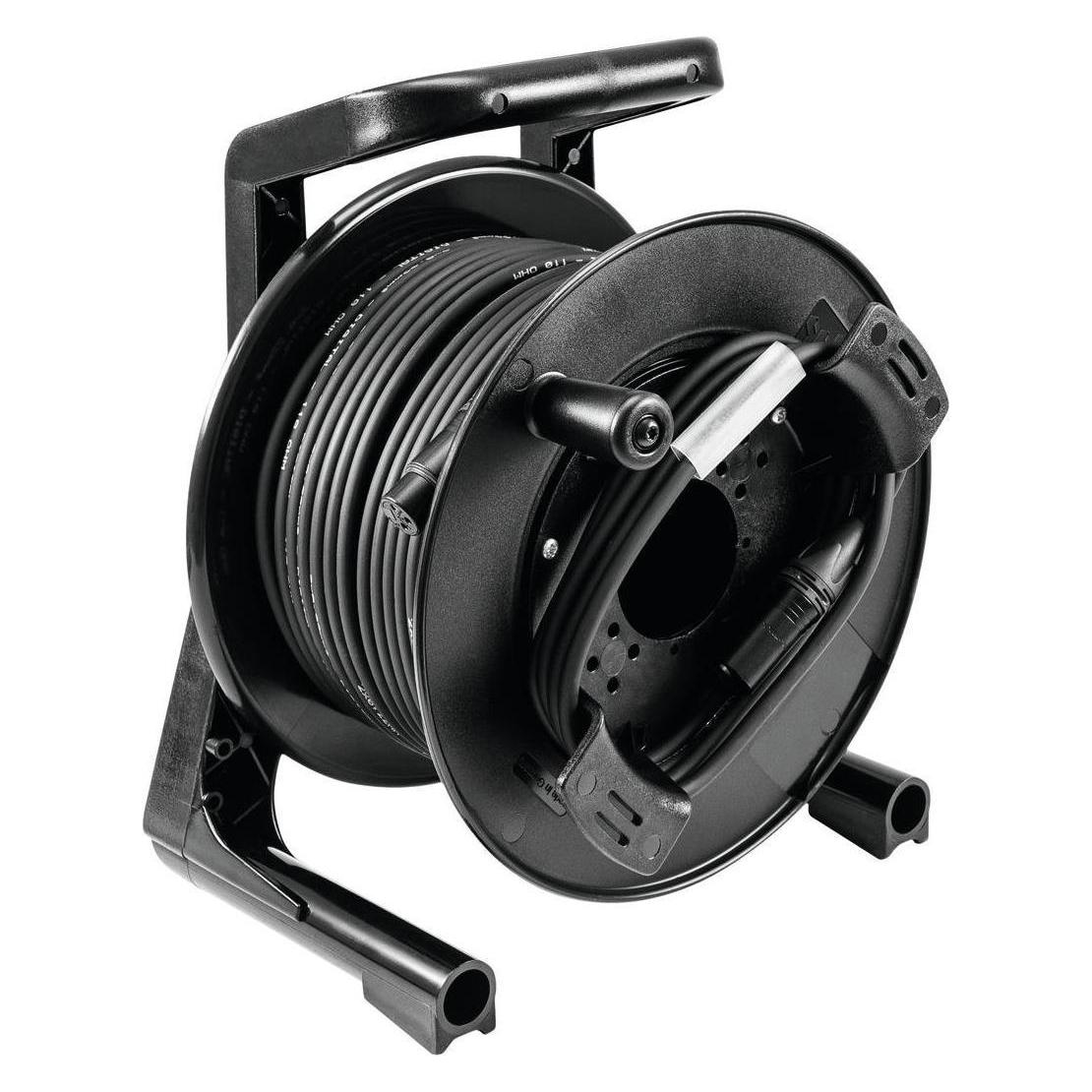 Psso DMX Kabeltrommel XLR 30m sw Neutrik 2x0,22 (30 m) (3030745H)