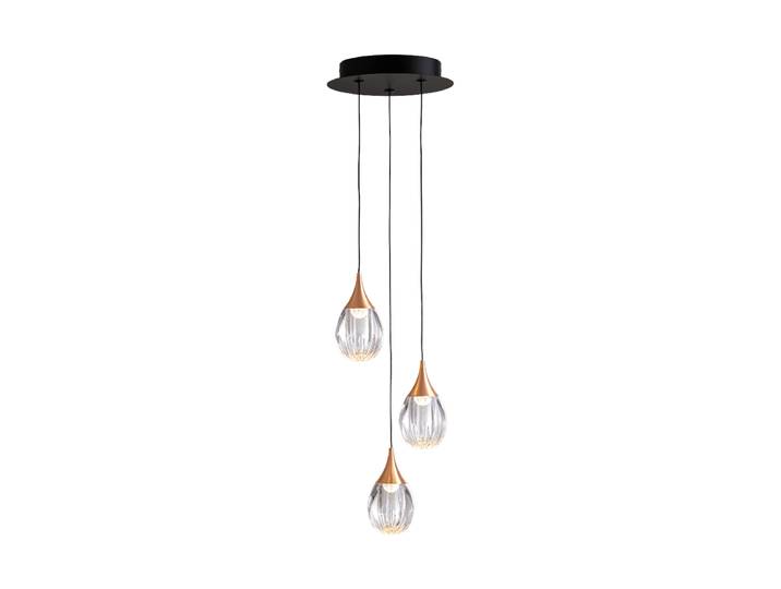 LED Design Hängelampe „Corina“ 3-flammig Schwarz, Kupfer Schuller