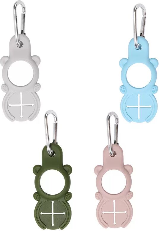 INF Clip de transport pratique en silicone pour bouteille d'eau - Lot de 4 Multicolore