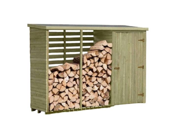 Gartenpirat Kaminholzregal 280x100x200 cm Kaminholzregal mit Rückwand für 2,8 m³ Brennholz