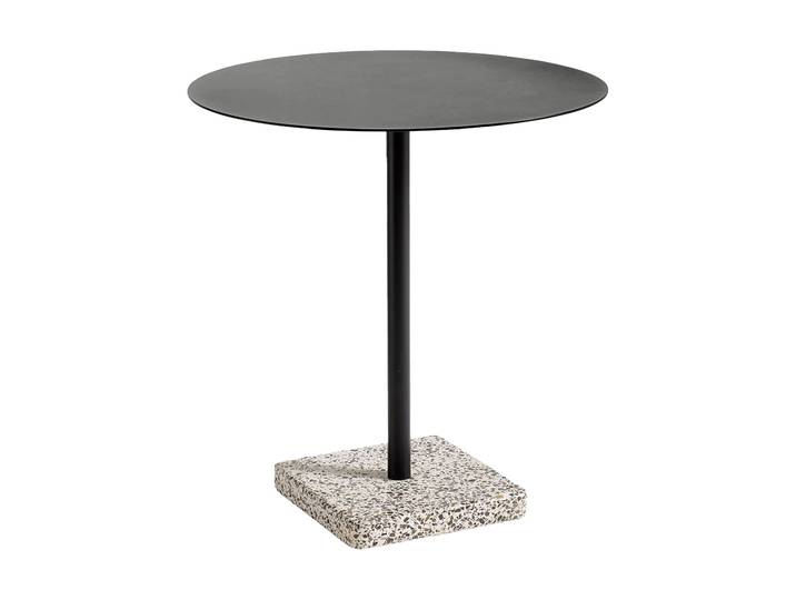 HAY Table à manger Terrazzo Ø70 cm Grey terrazzo-anthracite