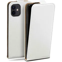 moex Flip Case iPhone 12 Klapphülle Leder Optik