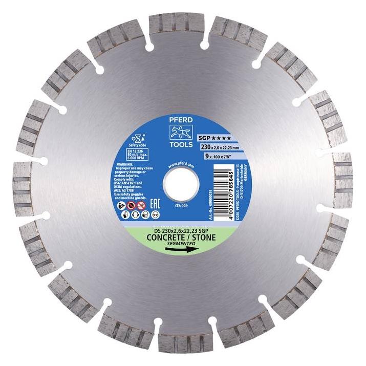 Pferd TOOLS 68000039 DS 230 x 2,4 x 22,23 SGP Diamanttrennscheibe Durchmesser 23 (68000039)