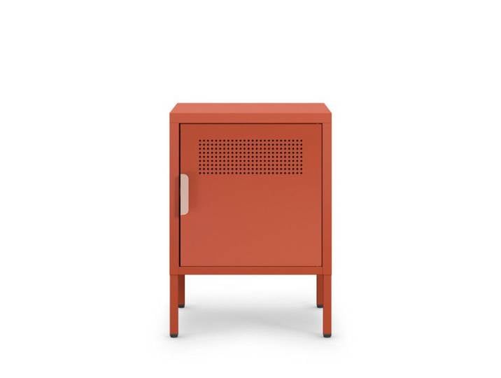 Adel - Table de chevet 1 porte en métal L40cm - Terracotta