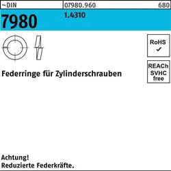 Federring DIN 7980 f.Zylinderschrauben 3 1.4310 1000 Stück