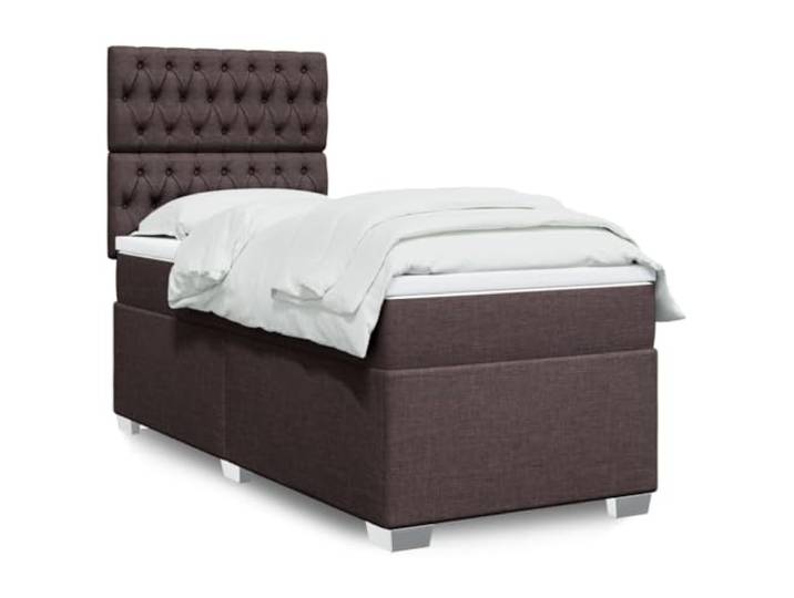 KFPOERTFGD Boxspringbett mit Matratze 90x200 cm & LED-Beleuchtung Inklusive Taschenfederkernmatratze, Höhenverstellbares Kopfteil, USB-Anschluss