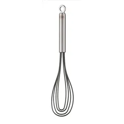 RÖSLE Tellerbesen Silikon 27 cm - silber