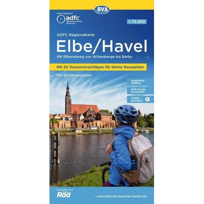 BVA ADFC Regionalkarte Elbe/Havel, mit Knotenpunkten 1:75.000, Sonstige von , KOMPASS Freytag & Berndt, 978-3-96990-220-2