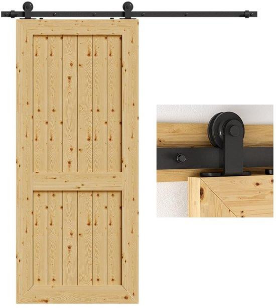 Azomor Complete set voor schuifdeursysteem met geleiders voor houten deuren