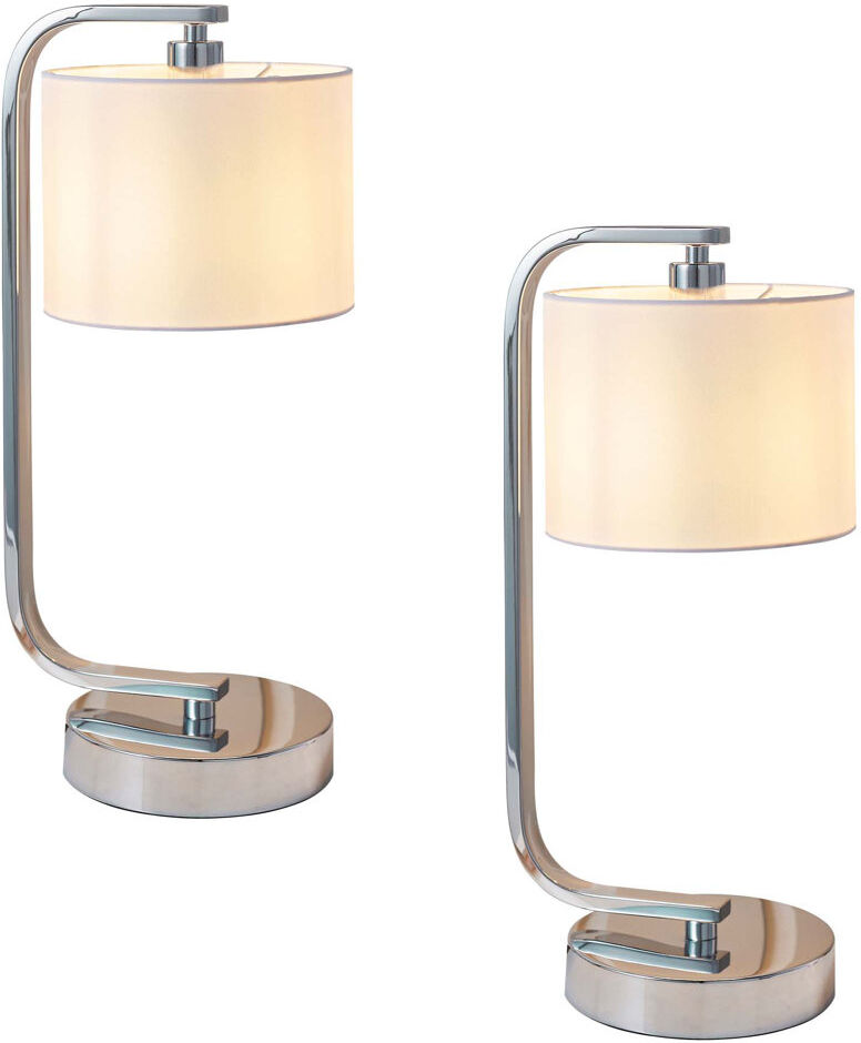 Three Posts Watertown Metal Table Lamp Chrome 41.5cm H X 17cm W X 20cm D