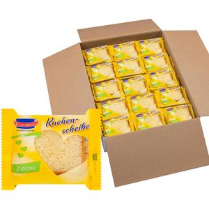 KuchenMeister Kuchen Zitrone Kuchenscheiben, Rührkuchen, einzeln verpackt, je 25g, 90 Stück