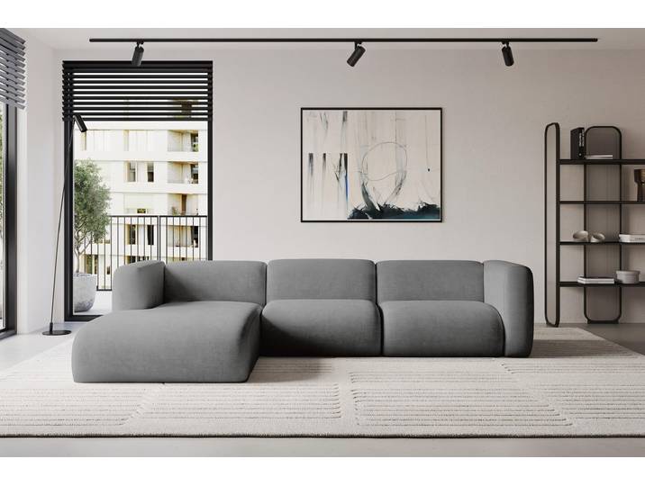 ALTDECOR Ecksofa - MIRA-L2 - 318x179x89 - Grau - Corner Sofa Eckcouch Couch L-Form, links/rechts angeordnet
