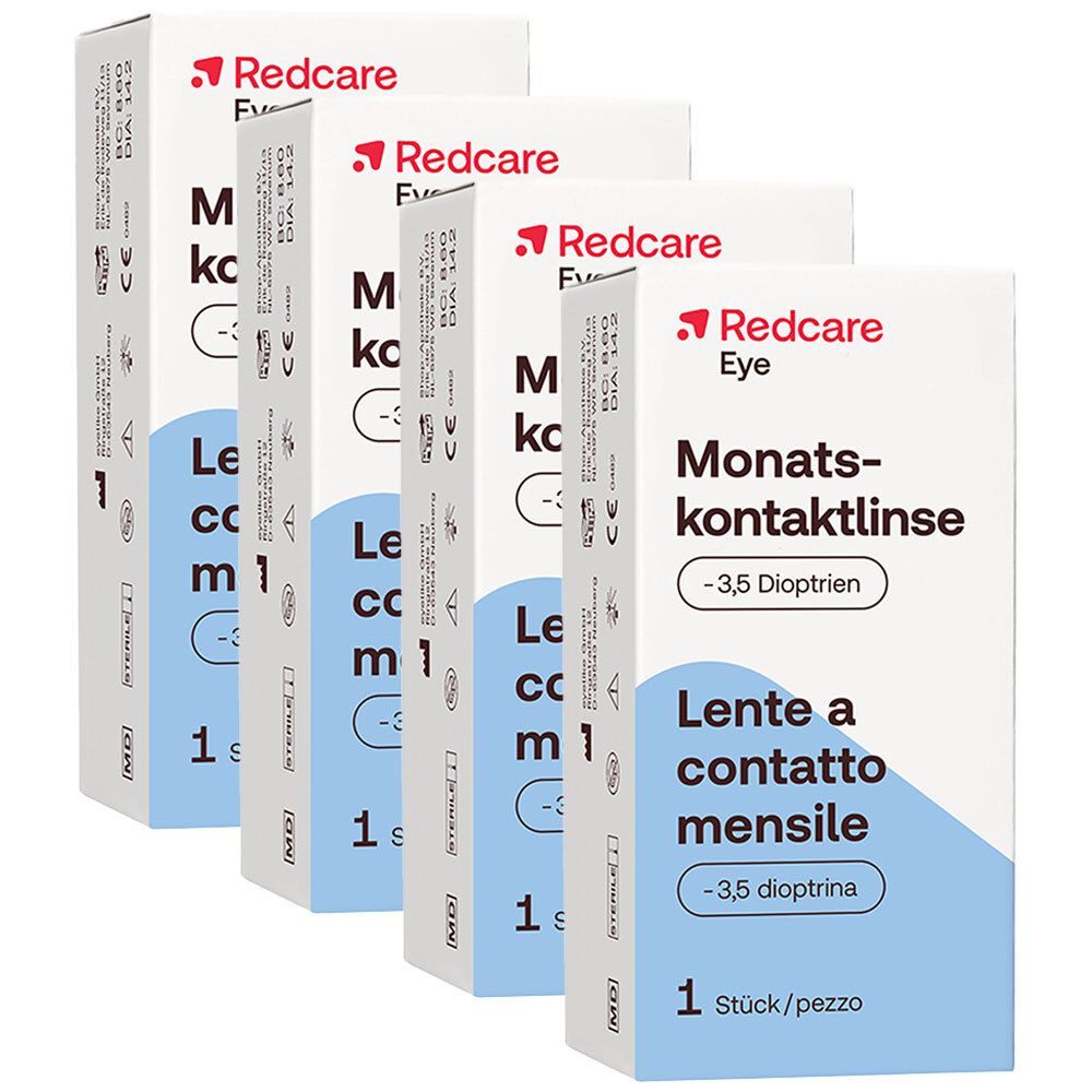 Redcare Monatslinse -3,5dpt 4 Stück Kontaktlinsen