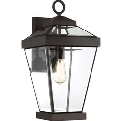 Außenleuchte Wandlampe Laterne Messing Glas H 51 cm Stahl Glas Bronze IP44