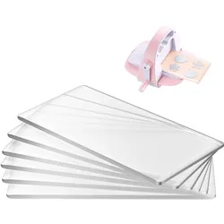 VEVOR Stanzplatten, 6er-Pack 170x80x2,5 mm, Cutting Pads, Polycarbonat-Schneideplatten, Kompatibel mit VEVOR Stanz- & Prägemaschine KM-1830, für Scrapbooking & Kartenherstellung, Transparent