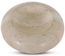 NADAAL STUDIOS Giselda Decorative Bowl, Round, Travertine, Natural Veining, Natural