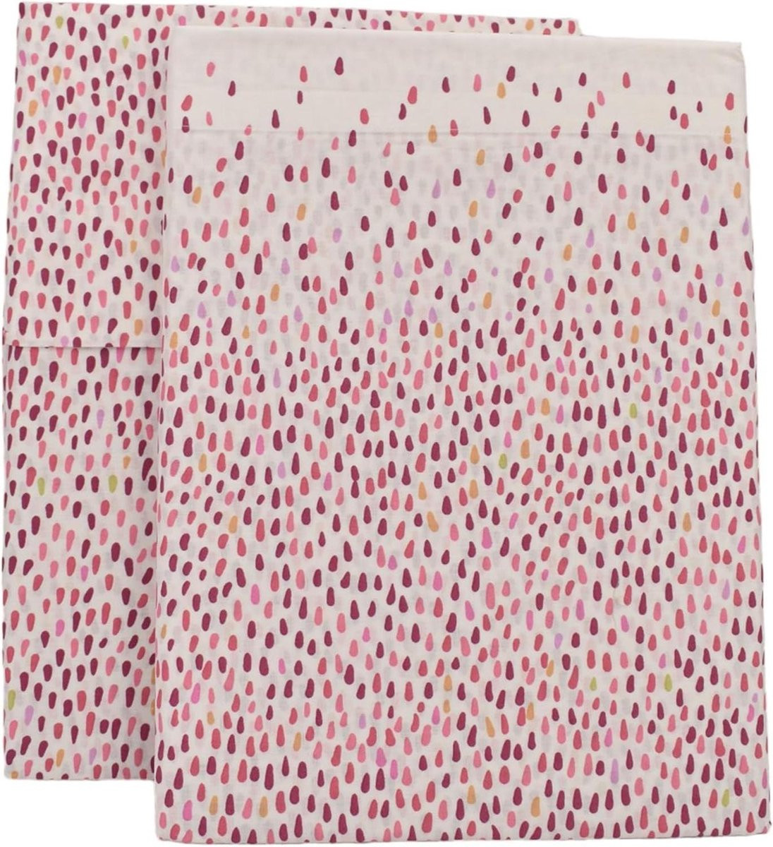 Dekbedovertrekset Gipsy - Eenpersoons - Bedrukt Katoen - Fuchsia