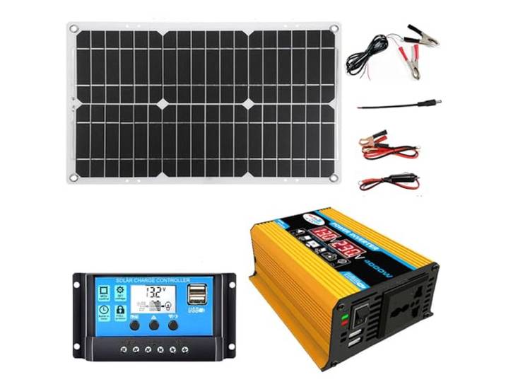 4000-W-Off-Grid-Solar-Wechselrichter-Kit mit 18-W-Panel und 30-A-Controller