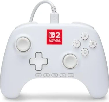 PowerA Advantage Wired Controller for Nintendo Switch 2 with Lumectra - White