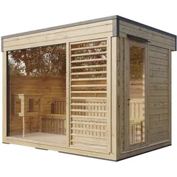 Wolff Finnhaus Saunahaus Sirja 3323 naturbelassen 329 x 229 cm Ohne Ofen