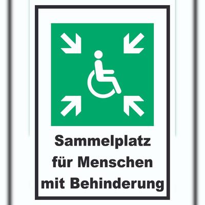 HB-Druck Sammelplatz für Menschen mit Behinderung A1 (594x841mm) Schild