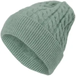Tchibo - Strickmütze mit Zopfmuster - grün