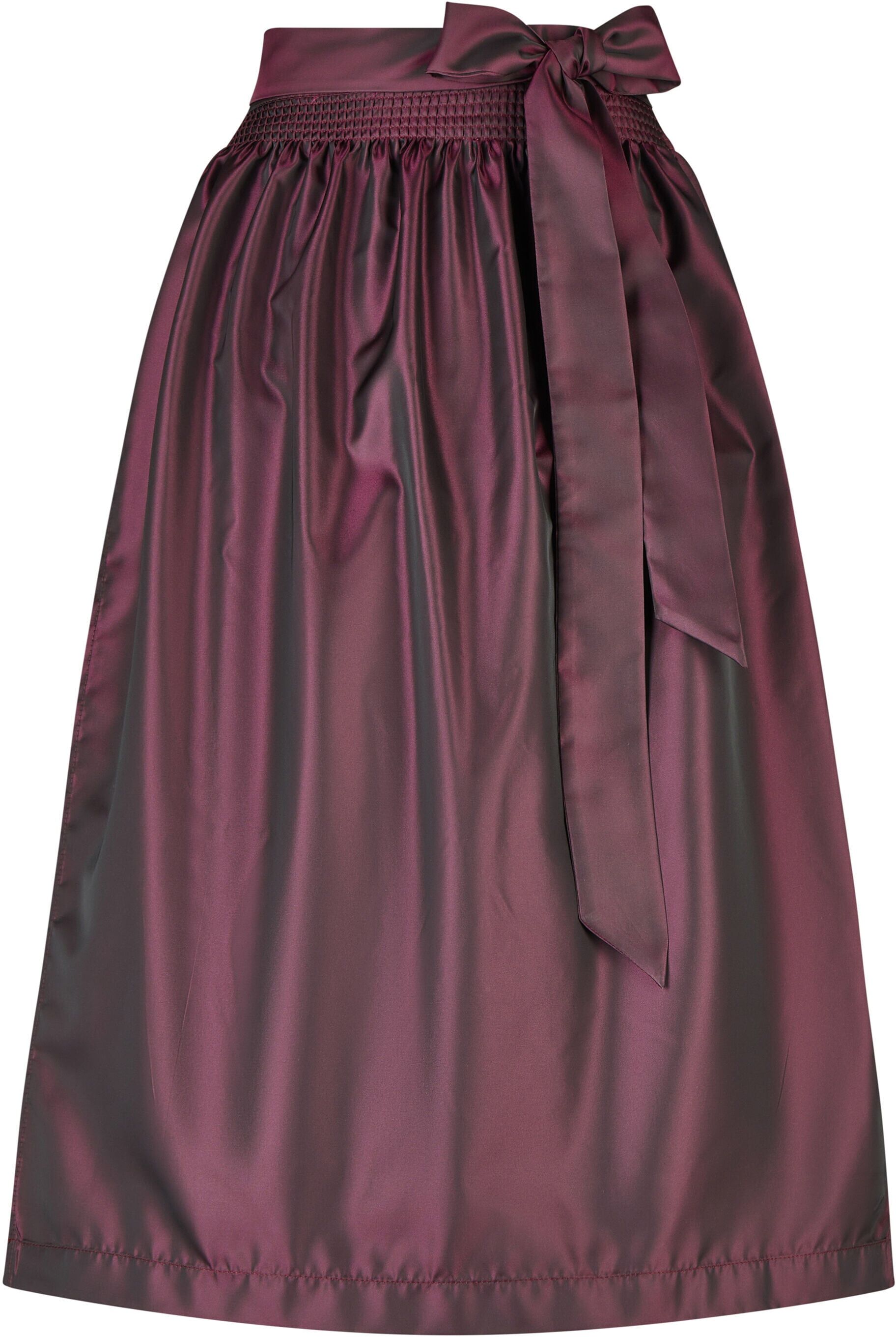 Dirndl SPIETH & WENSKY "Spieth & Wensky Dirndlschürze TM Karmin", Damen, Gr. 32, lila (dunkelrot), festlich, modern fit, Kleider Dirndl, hochwertige Wechselschürze
