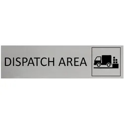 CombiCraft Aluminium Türschild Dispatch Area 165x45mm mit 3M-Tape zur Befestigung, einfache Kennzeichnung von Räumen und Bereichen