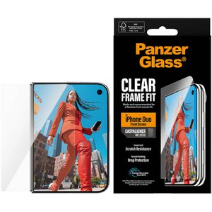 PanzerGlass Displayschutzfolie 05367, Frame Fit, für Apple iPhone Duo, aus Hartglas