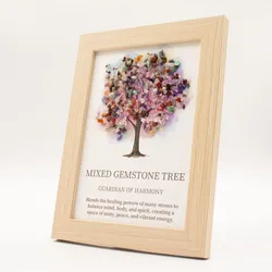 Gemstone Picture - Tree of Life - Multi  (20x14.7x1cm)